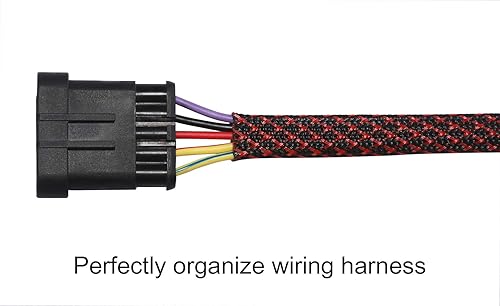 Miniatura 16 de Alex Tech - Funda trenzada expandible de 1/4 pulgada para cables, material de tereftalato de polietileno (PET), 25 pies, color blanco Negro,Negro