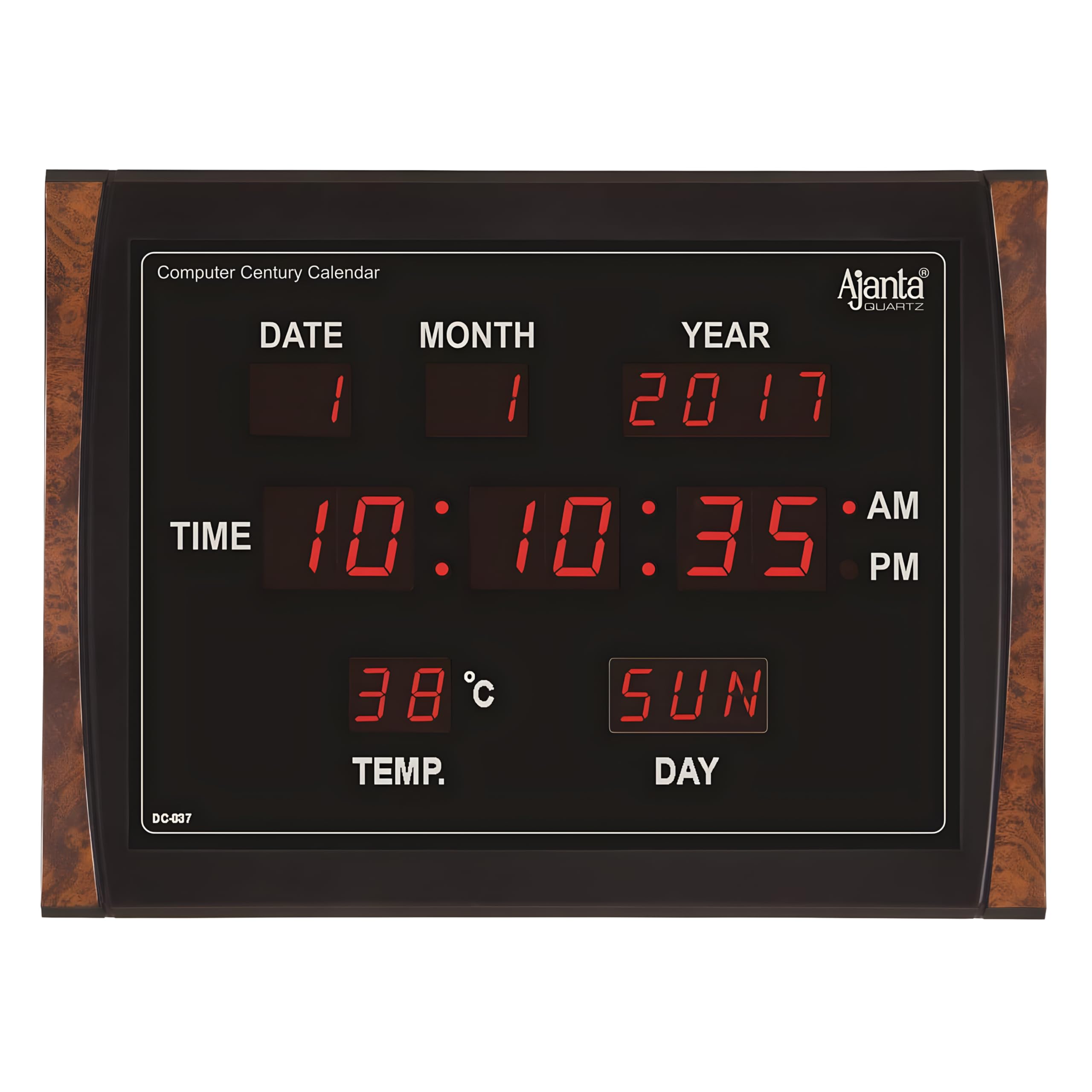 Ajanta Plastic Digital Clock (Dc-037, 117Wx19.6Lx13H Inches, Brown)-picture-15