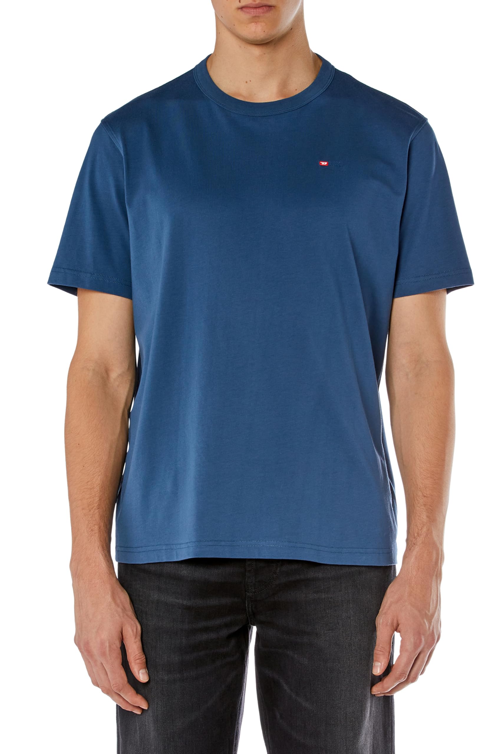 Diesel Men's 8Ms-0Niax Diesel_t-Adjust-Microdiv Maglietta_shirt_blue_m