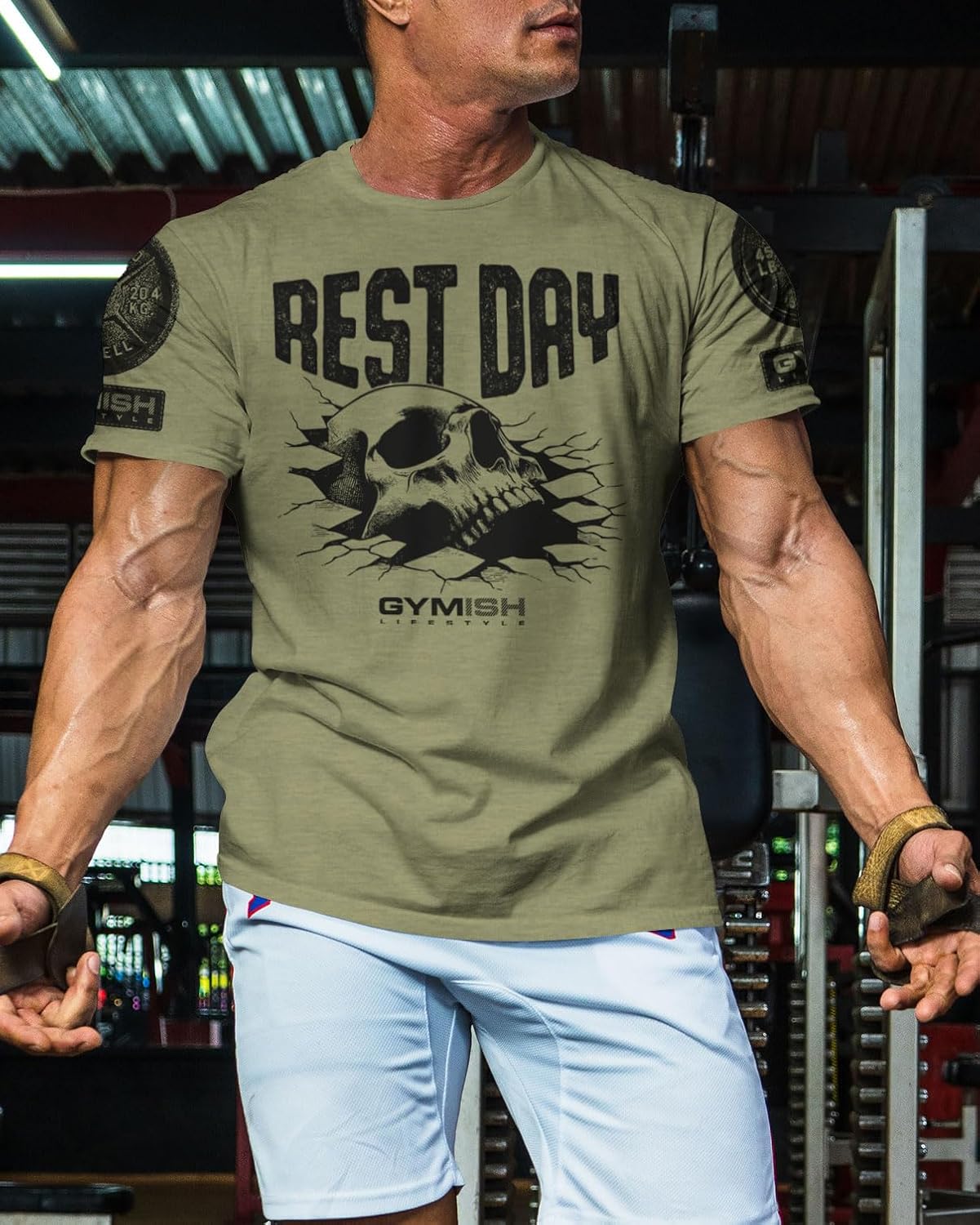 Gymish Lifestyle Rest Day Gym Workout Bodybuilding Lifting T-Shirt for Men