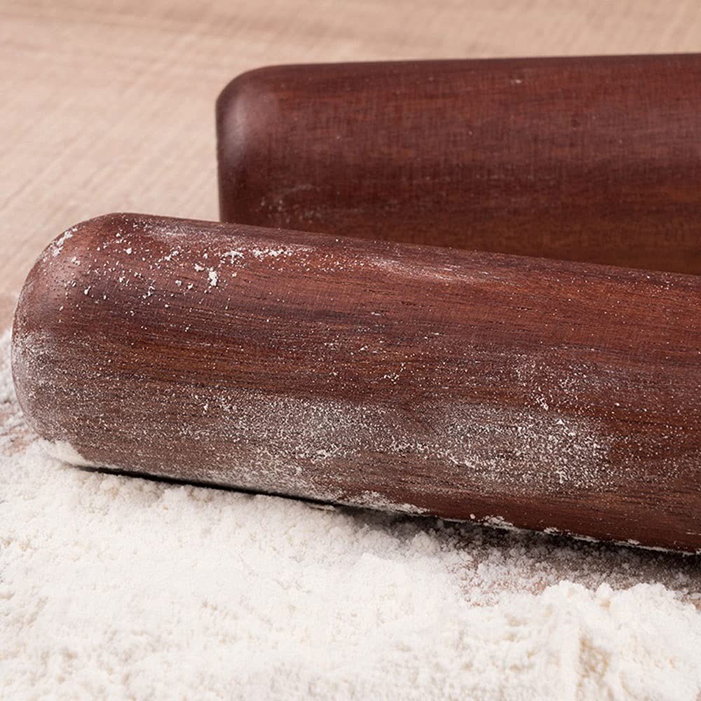 Drewniany wałek do ciasta wytłaczany wałek do ciasta pieczenie ciasta wałek do ciasta chlebowego drewno narzędzia kuchenne akcesoria piekarnicze toczenie (30cm)