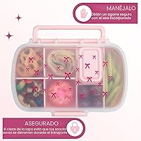 Vista 5 de Paris Hilton Paquete de 2 cajas de aperitivos estilo bento, contenedores de almuerzo de 7 compartimentos con soporte para teléfono integrado