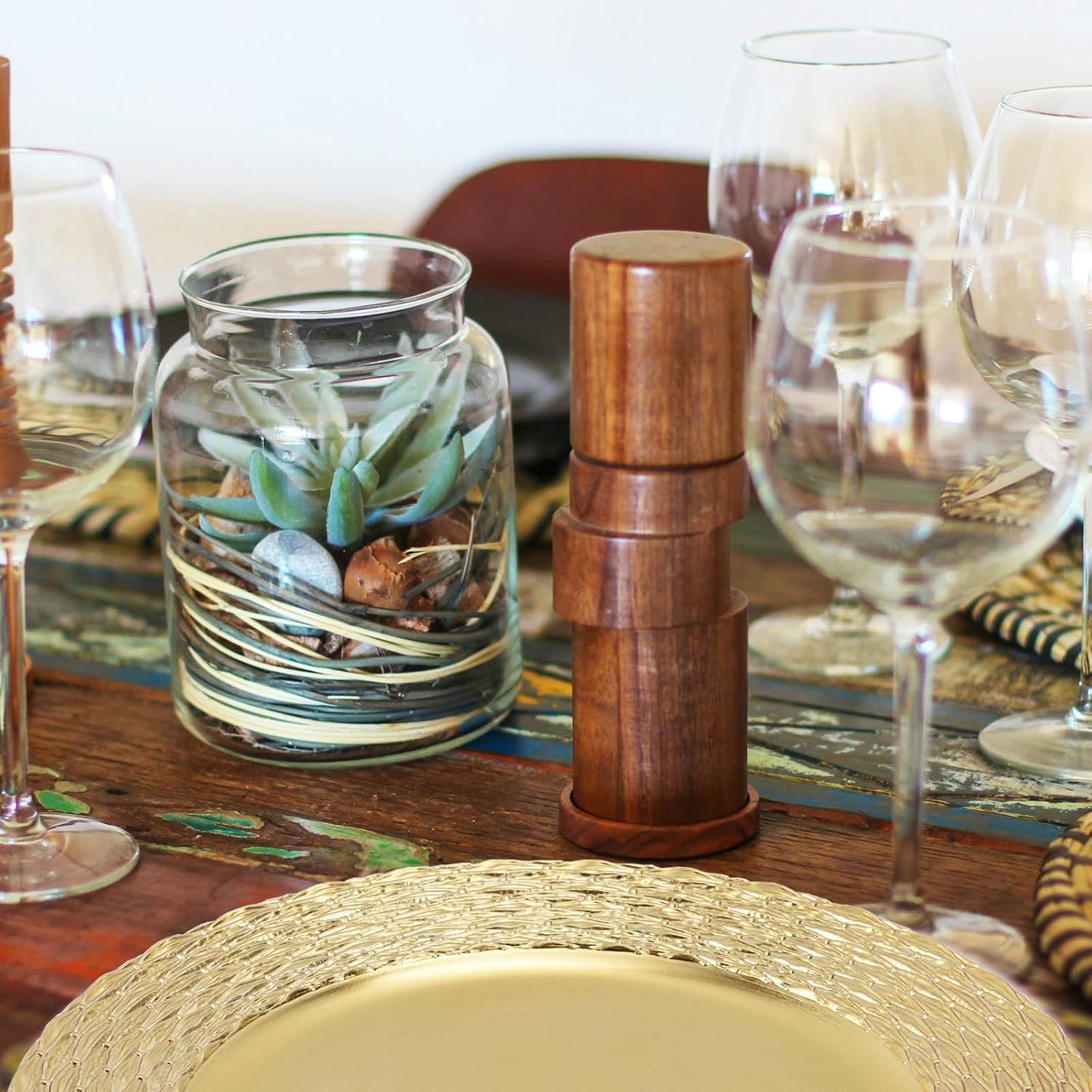 13" Chargers for Dinner Plates, Set of 6 Chargers for Dinner Plates, Plates for Party Table Decor (Gold)