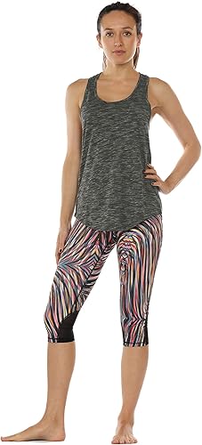 Miniatura 2 de icyzone Camisetas sin mangas de entrenamiento para mujer, camisetas atléticas de yoga, camiseta sin mangas con espalda cruzada para correr,