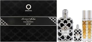Orientica Oud Saffron for Men - 4 Pc Gift Set 2.7oz EDP Spray, 2 x 10ml EDP Spray, 7.5ml EDP Splash