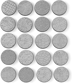 25 mm Ground Bases (x20 Pieces), Stands for Tabletop 28 mm Miniatures. Ideal for Bolt Action, SAGA, Pillage and othe Historical Wargames, Produced