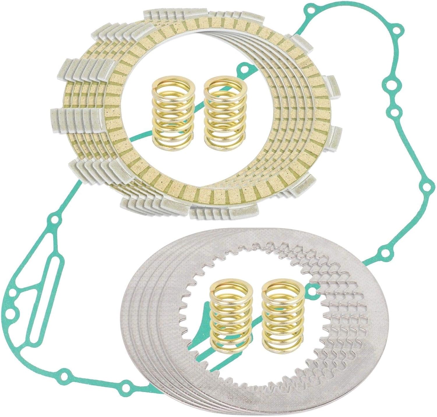 Caltric Clutch Friction Plates And Gasket Kit Compatible with Kawasaki Bayou 400 Klf400B 1993-1999