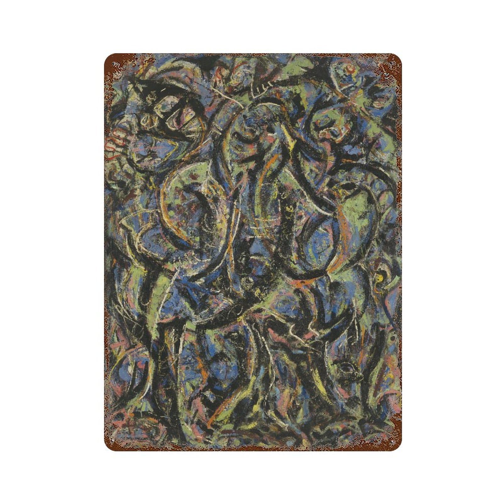 xiaoxiaoshen Jackson Pollock Abstract Expressionist2 Wall Decor Art Metal Tin Poster Modern Home Decor Art Home Bar Shop Decorations Vintage Sign 40x30cm
