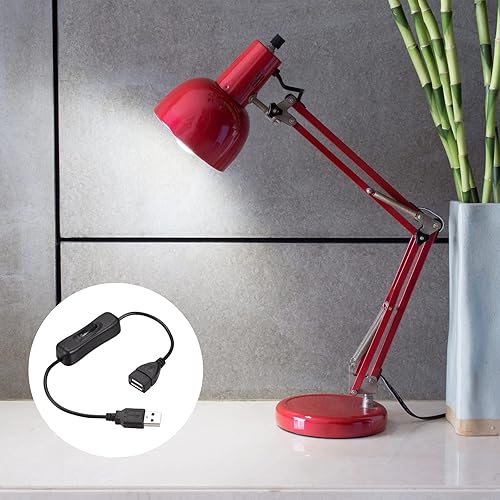 Miniatura 3 de YOKIVE Cable USB con interruptor de encendidoapagado, cable de extensión macho a hembra, desgaste reducido, ideal para el hogar, estudio, oficina