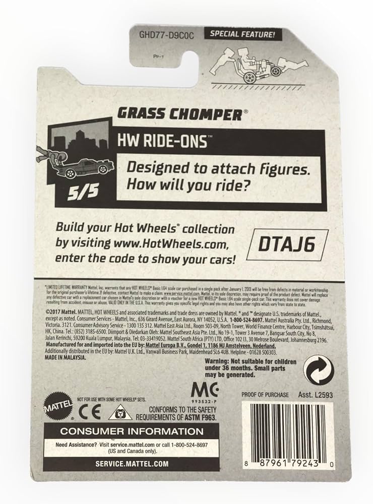 Amazon | Hot Wheels 2020 Treasure Hunt Hw Ride-Ons Grass Chomper