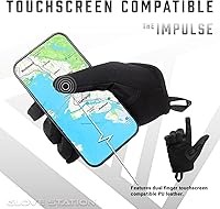 Vista 4 de Glove Station The Impulse 1.0 Tactical Gloves for Men with Touchscreen Compatibility – Suede Leather & Spandex Shooting Gloves for Motorcycle