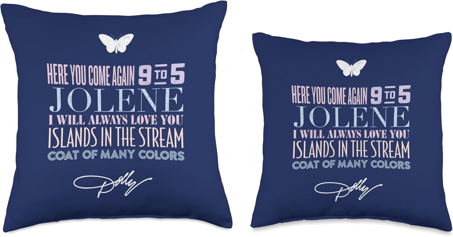 Dolly Parton Greatest Hits Throw Pillow