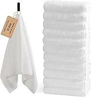 Vista 201 de SEMAXE Juego de 12 toallas de 100% algodón, 13 × 13 pulgadas, toallas suaves amarillas para la cara – súper absorbentes y de secado rápido, paño