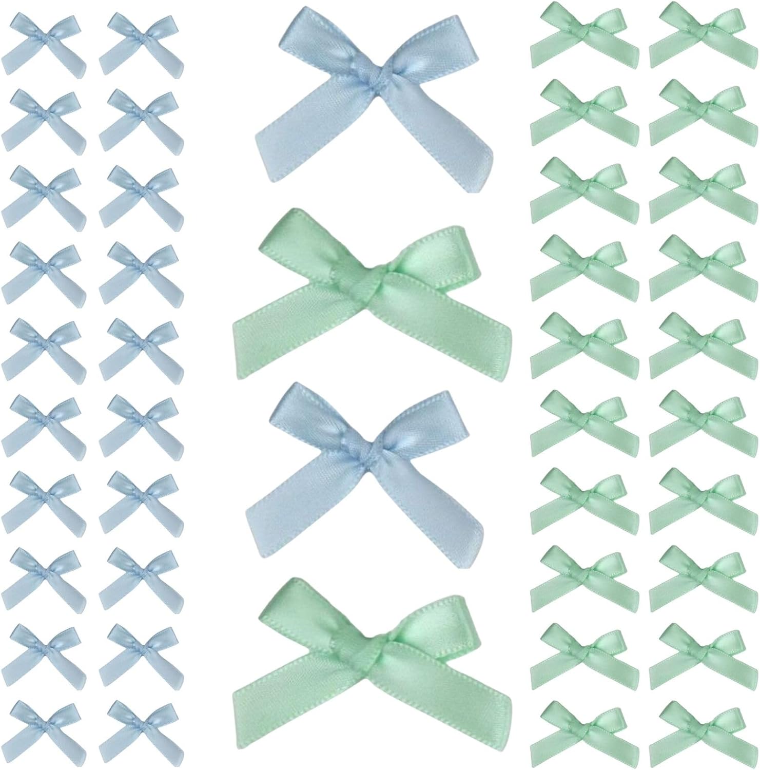 Btree 200Pcs Mini Satin Ribbon Bows Balletcore Premade Tiny