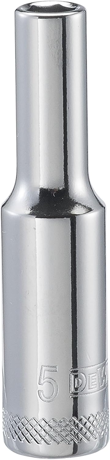 DEWALT 1/4" Deep 6 PT Standard Socket 5MM