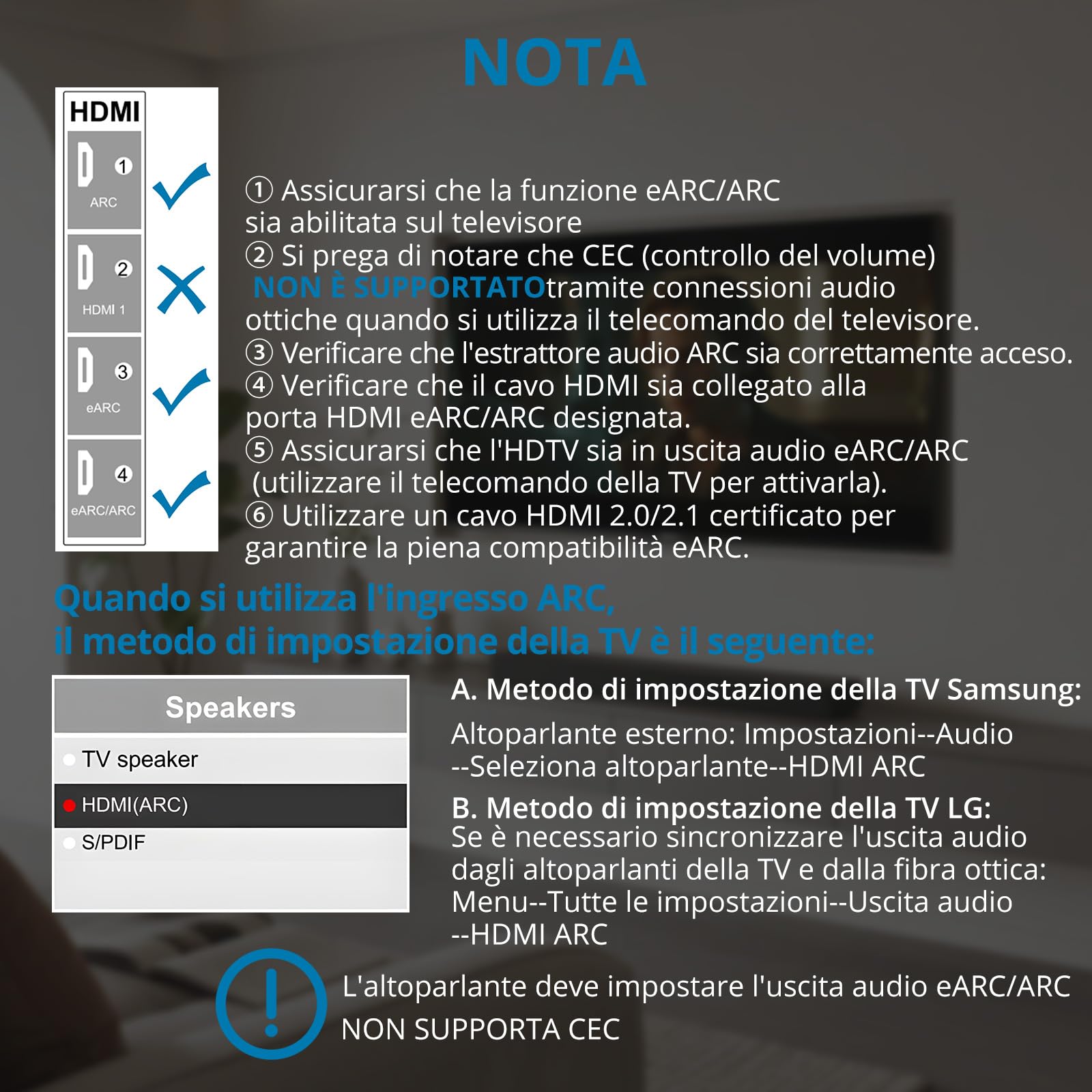 AUTOUTLET Convertitore SPDIF a 3,5 mm E eARC/ARC a Ottico
