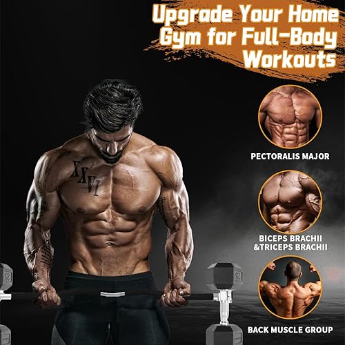 Miniatura 6 de Dumbbell Barbell Converter Bar Set, Adjustable Dumbbell Converter for Home Gym, Compatible with Most Dumbbells Including BowFlex, All-Steel Bar,