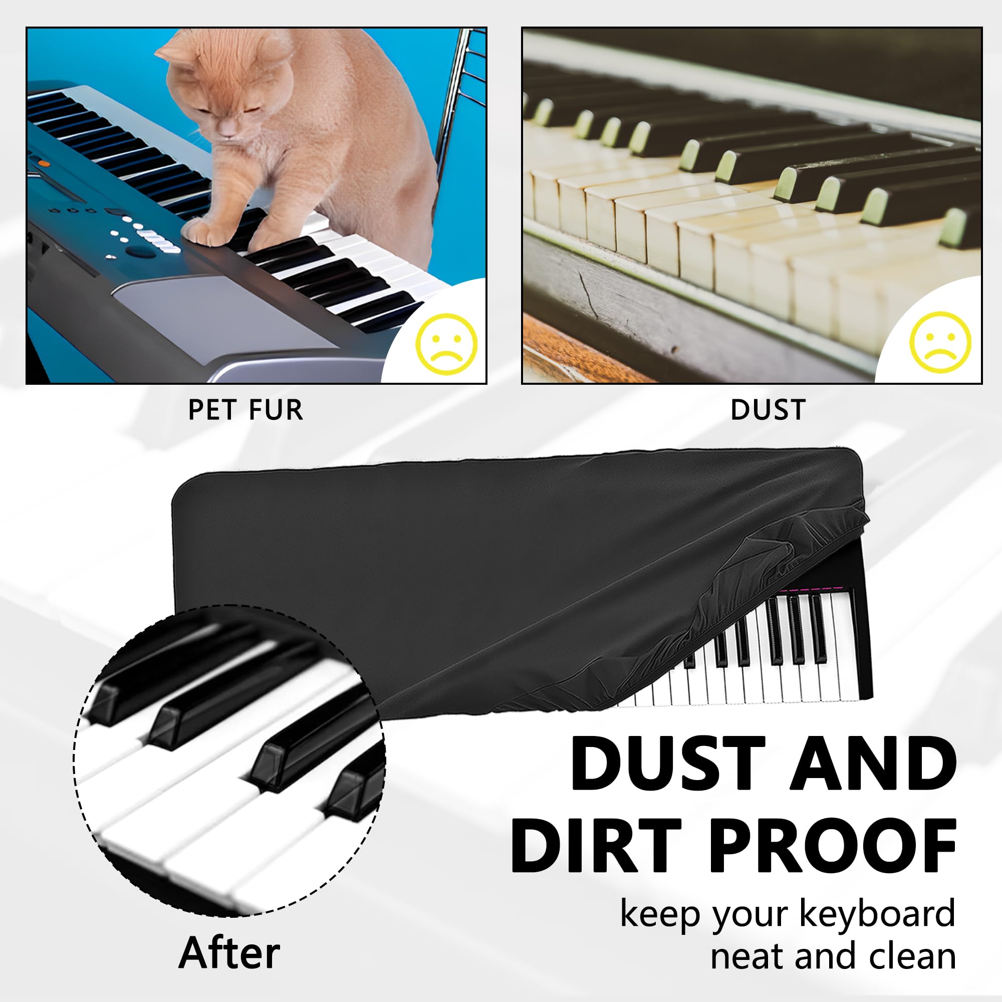 Musiin Pro Shield: Ultimate Stretch-fit Chinlon Keyboard Cover - Water & Dust Resistant, Compatible with Native Instruments KONTROL S61 Keyboard