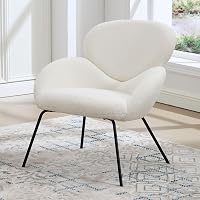 chairus Fauteuils de Salon Moderne, Fauteuil Scandinave Fausse Fourrure