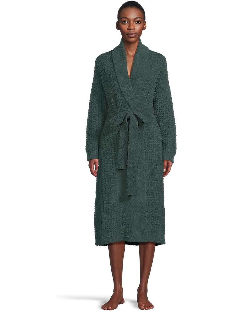 Green Eberjey Recycled Boucle Waffle Robe