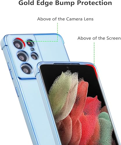 Miniatura 3 de RALEAVO Funda para Samsung Galaxy S21 Ultra, cubierta de lujo con revestimiento de lujo, delgada, ligera, brillante, carcasa para teléfono, TPU