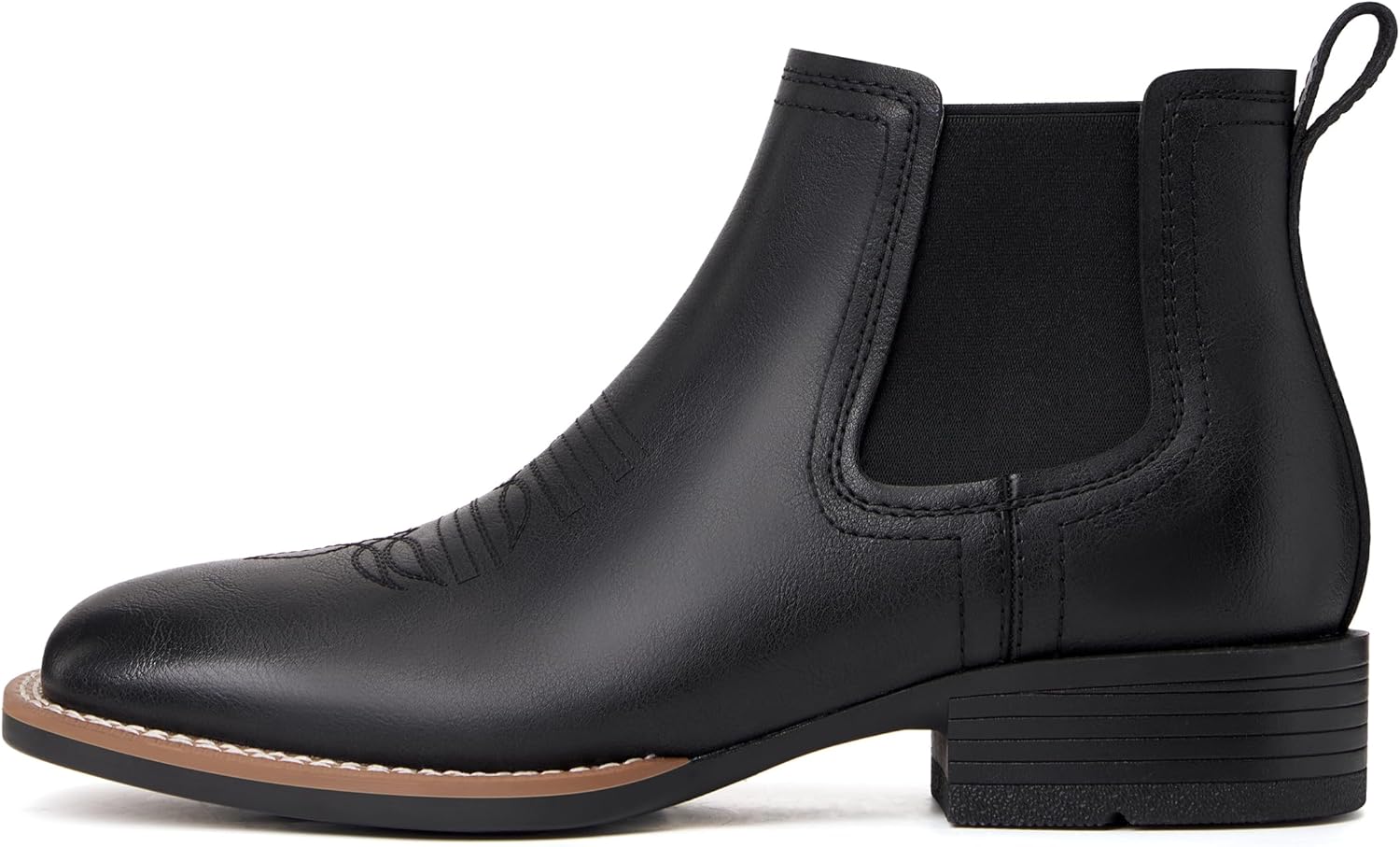 Julyrose Cowboy Boots for Men Square Toe Mens Western Boots Slip On Casual Retro Boots - Image 7