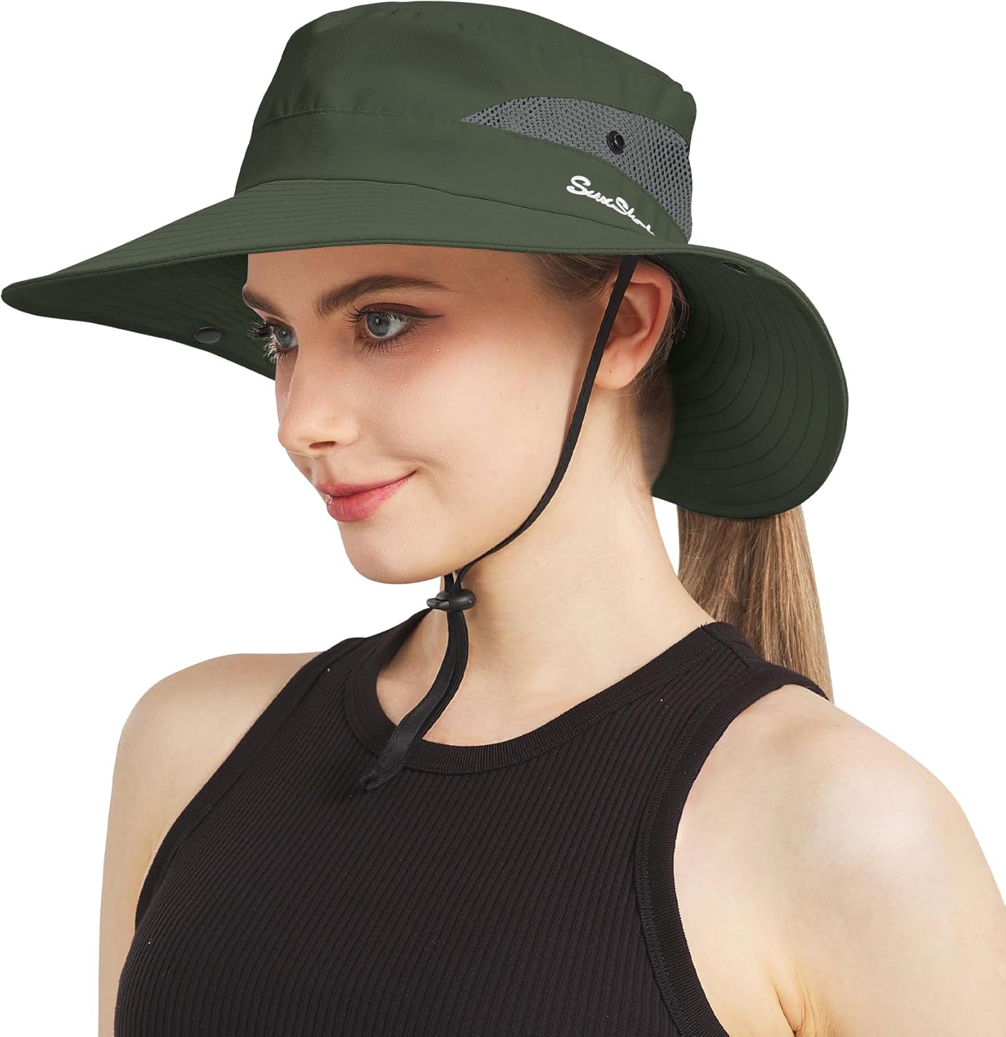 Wide Brim UPF 50+ Ponytail Sun Hats for Fishing & Beach – Gifts for All