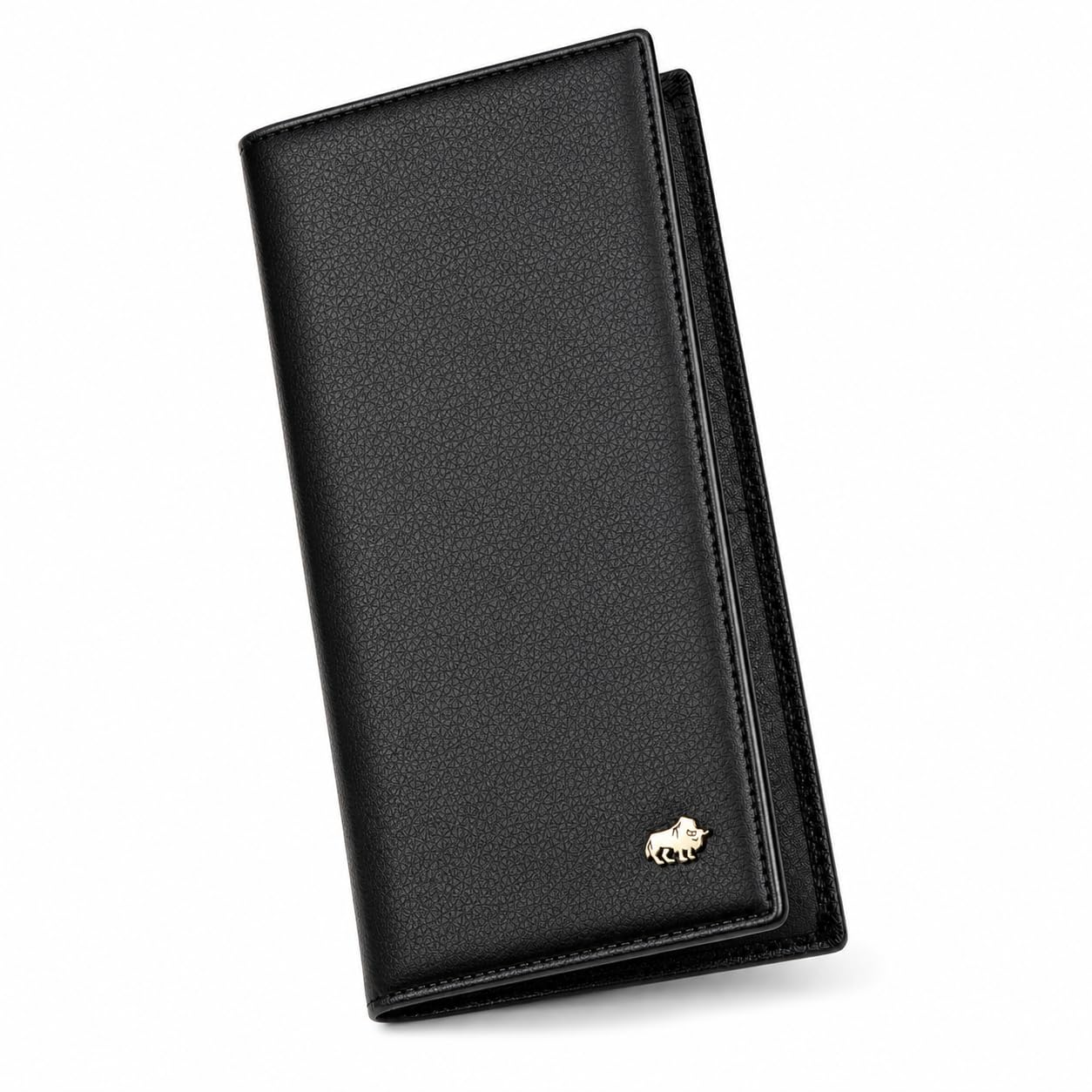 RFID Bifold Wallets Slim Credit Card Wallet Real Leather Mens Long Wallet with Zipper Coin Pocket, Black, 7.5 x 4 x 0.6 inches, Wallet-image-34