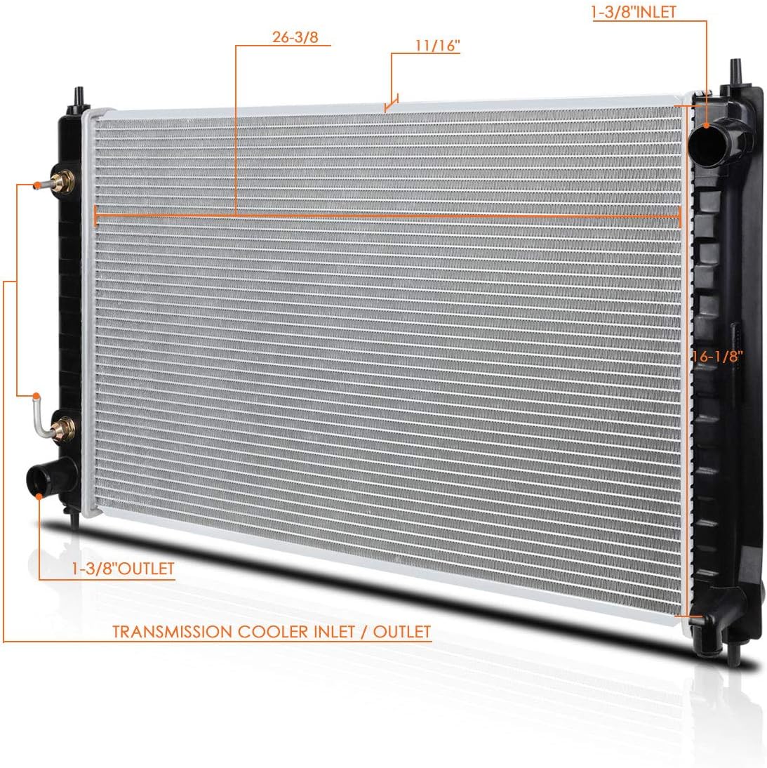 DPI-2979 Aluminum Radiator Compatible with Mitsubishi Lancer/Outlander AT 08-14