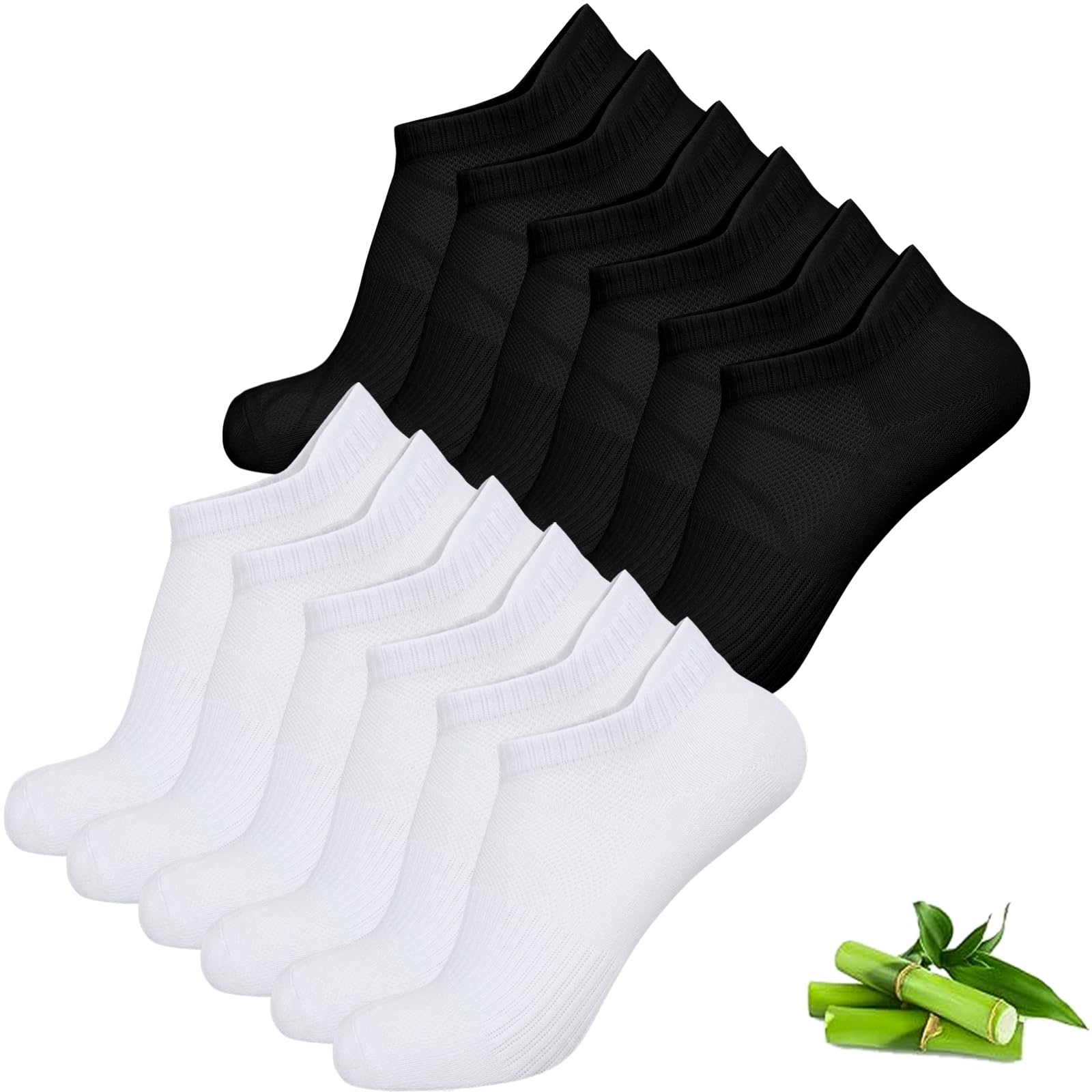 Briyat Bambus Socken Damen Sportsocken 39-42 Sneaker Socken Damen 35-38 Weiche Atmungsaktive Kurzsocken 6 Paar Für Alltag und Sport Geschenkidee