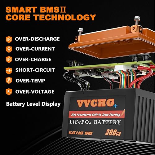 Miniatura 3 de Batería de litio para motocicletas, YTX4L-BSYTX5L, YTZ5S-BSYTZ6-BS-BS, 12V 2.5Ah 300A batería deportiva de alta potencia LiFePO4, para bicicletas de