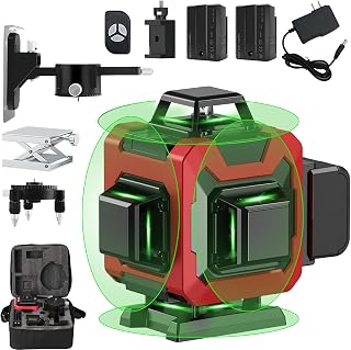 4D 16 Lines 4x360 Degree Laser Level Line Tool - Advanced Level Meter, Self-Leveling Instrument for Civil Engineering Tools, Digital Measurement and Construction Tools