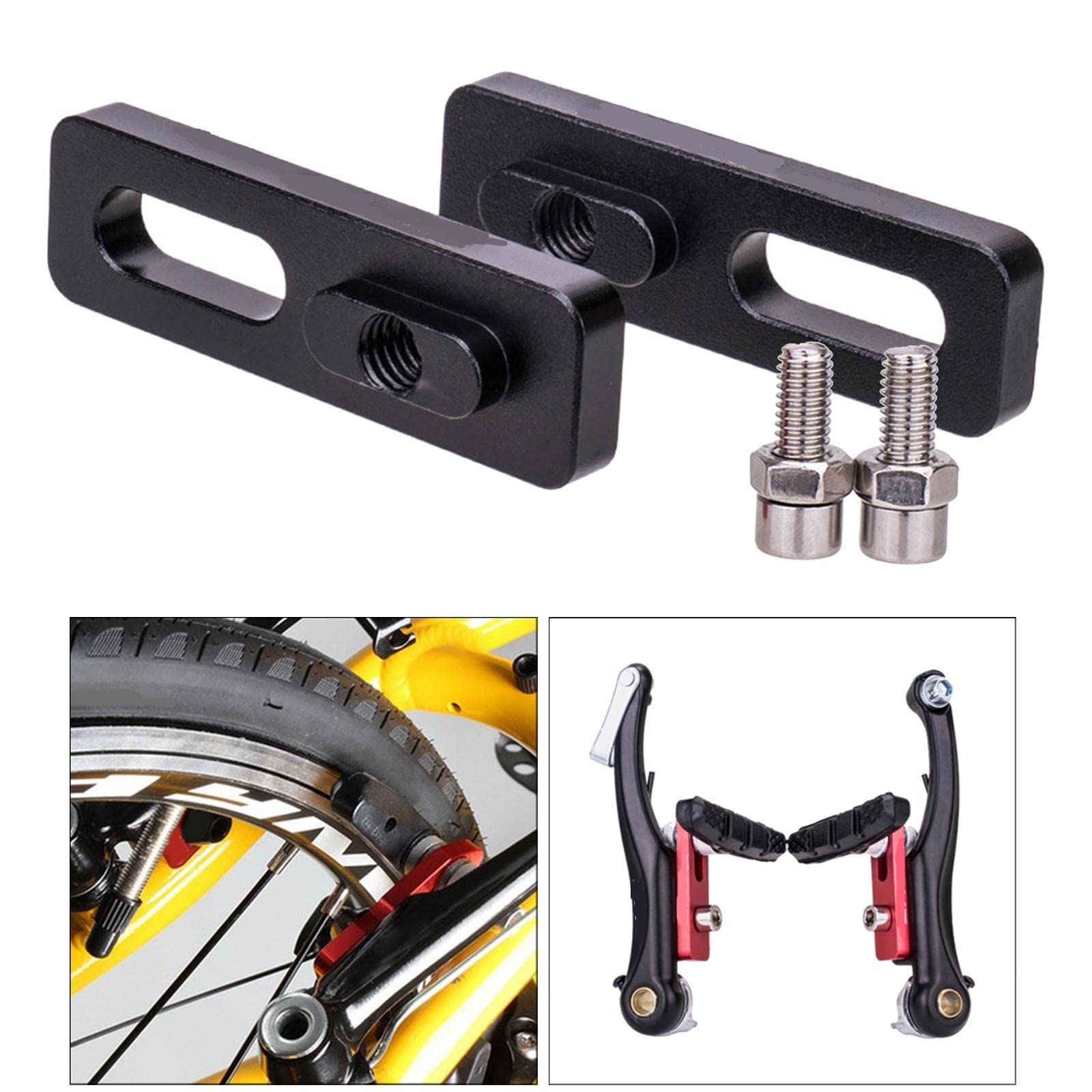 Adaptateur Frein V-Brake Vers étrier Pour Vélo Pliable - Alliage D'aluminium CNC - Couleurs Noir/argent/or/rouge - Compatible Vélos électriques Et Scooters