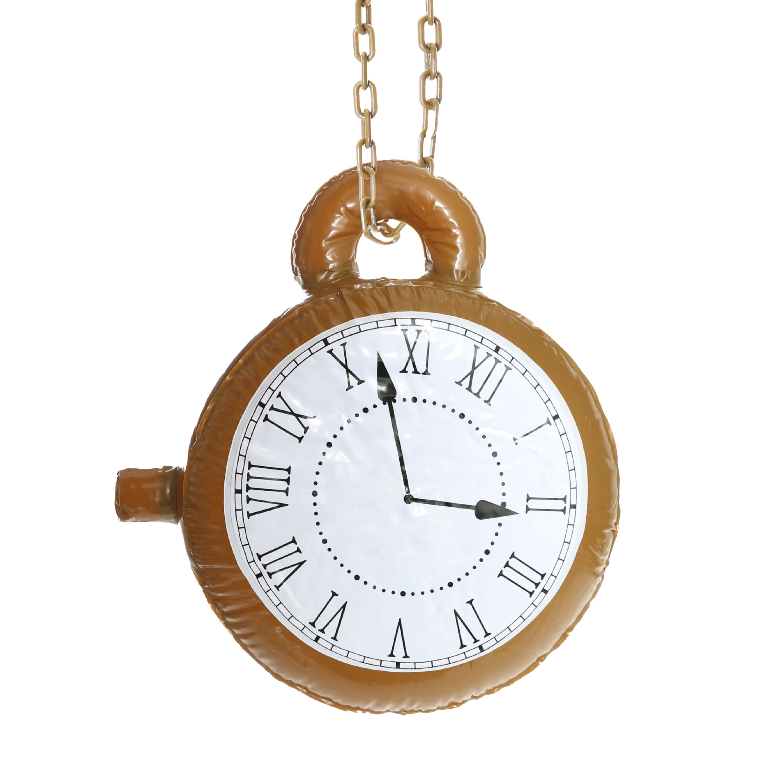 Inflatable Clock Accessory - Jumbo Inflatable Clock on a Chain - Medallion Book Character 80s 90s Rapper Fancy Dress Accessory (Pack of 1)