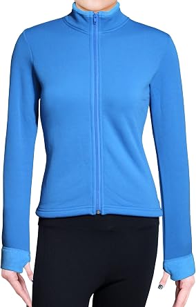 NY2 SPORTSWEAR Figure Skating Polar Fleece Fitted Jackets by Polartec J1010 Turquoise, Child Medium
