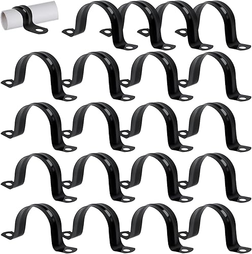 Abrazaderas de correa de tubo rígido de 1-1/2 pulgadas, acero inoxidable 304 con 2 agujeros, soporte en U con tornillos, clip de sujeción de tubo de