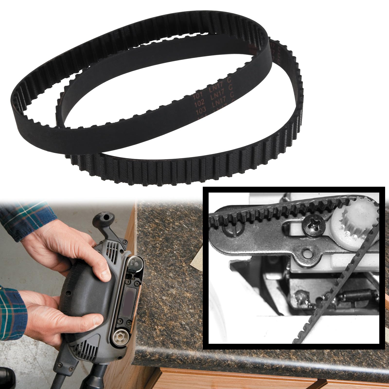 LT Easiyl 2x Gummi-Antriebsriemen 142XL037 – 71 Zähne, 9,53 Mm Breite, Geschlossene Schlaufe – Für Industriemaschinen