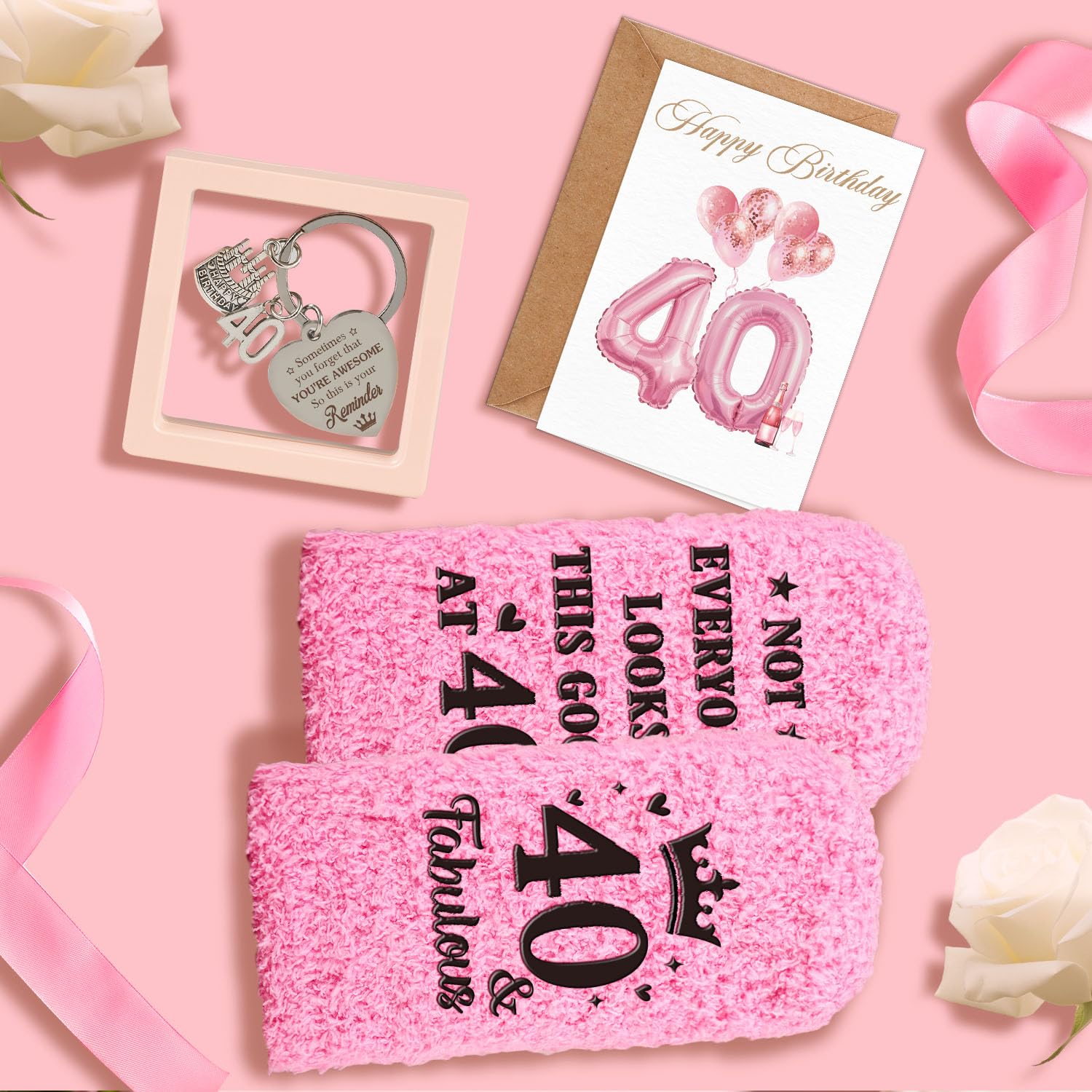 40th Birthday Gifts Women, 40 Year Old Birthday Gifts for Women Self Care Relaxing Spa Gift Basket Fabulous 40th Birthday Gift Idea for Her Happy 40Yr Birthday Gift for Woman Mom Wife Sister Friends