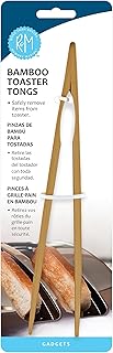 R & M International - Pinzas para tostadas de bambú, talla única, color marrón
