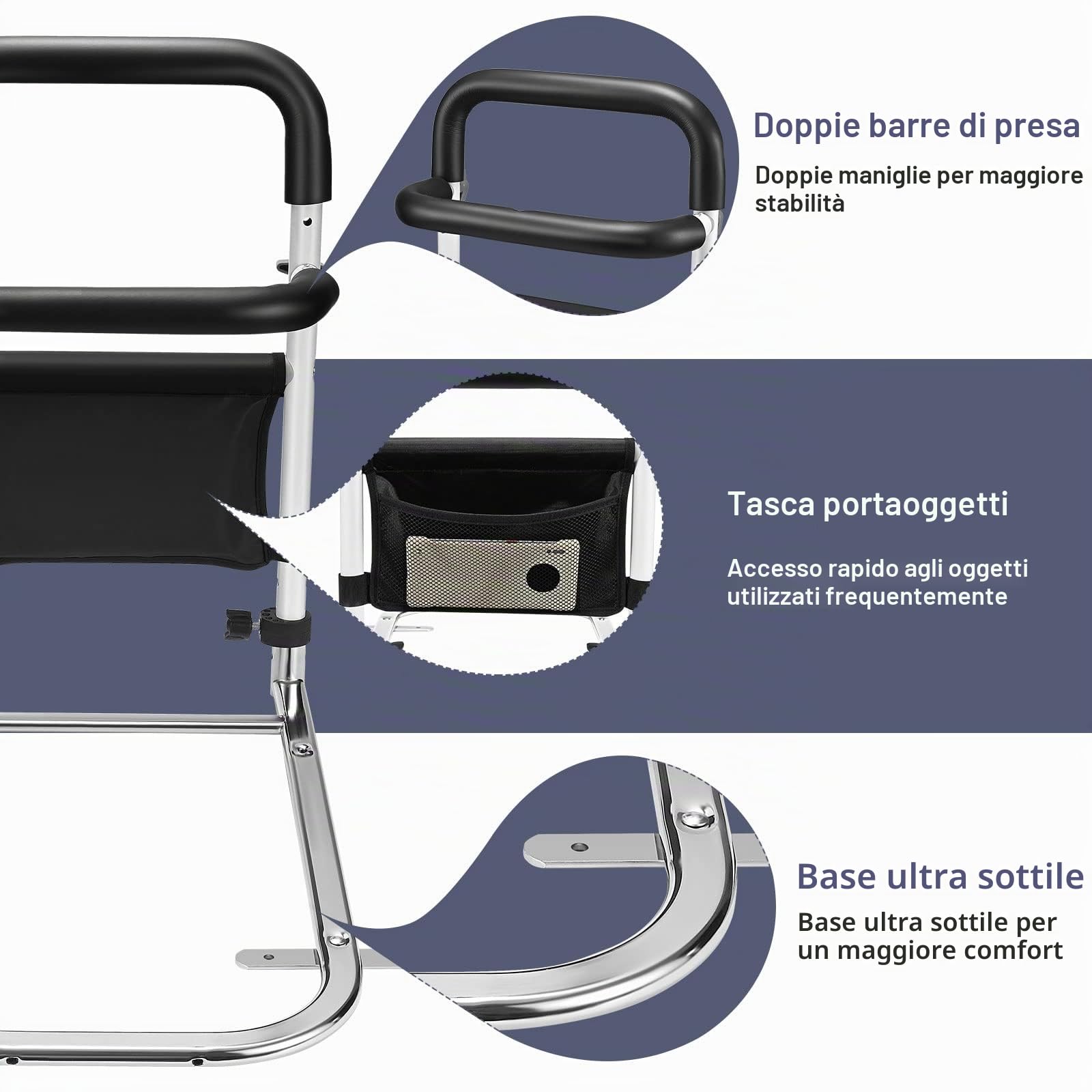 Sponda letto Anziani,Barriera letto guide pieghevoli Sponde letto Adulto per adulti protezione del corpo letto per camera da letto barriera anti-caduta per letti