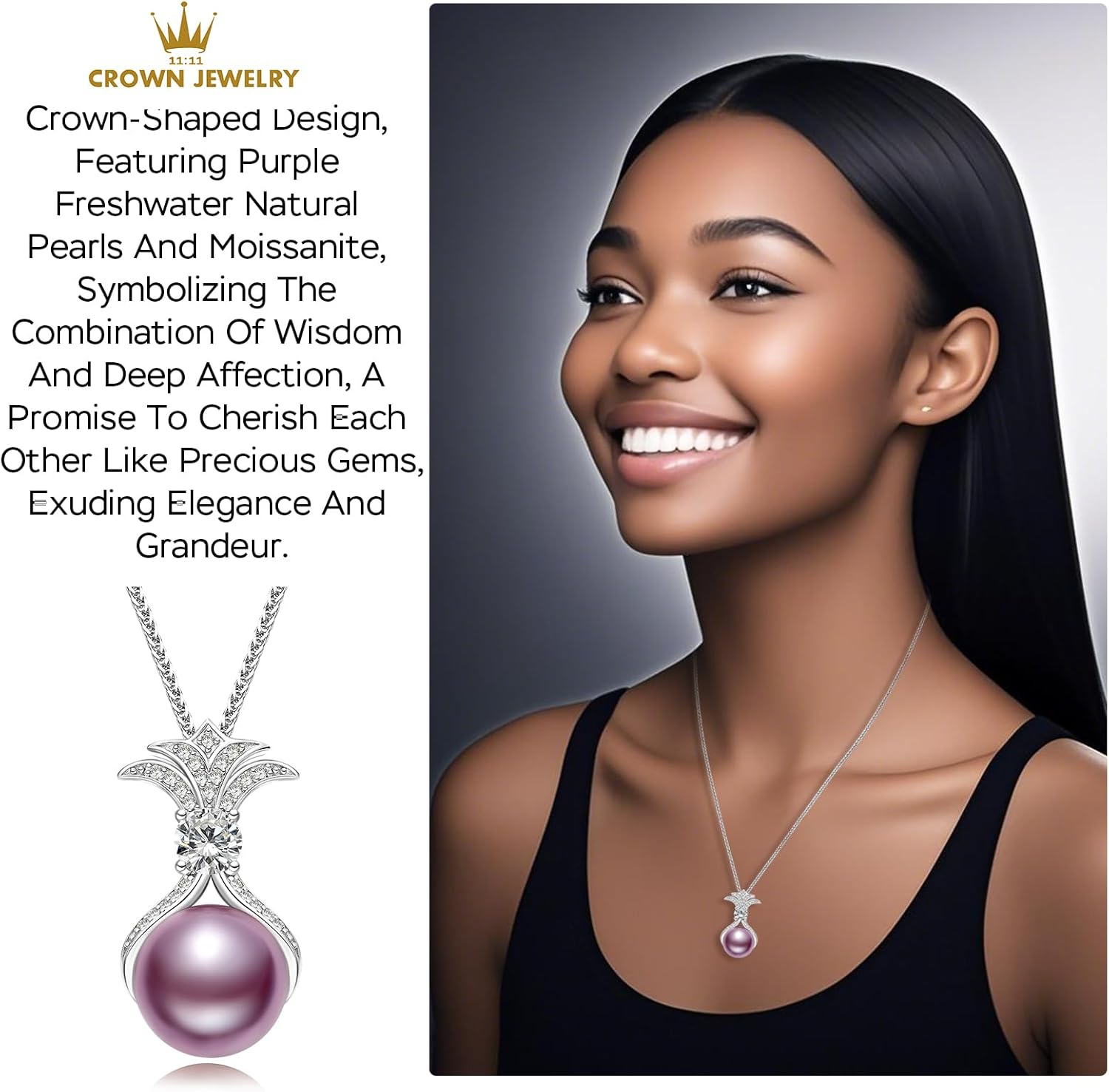 Gifts for Wife Women Anniversary -Pearl Necklace -Mom Girlfriend Her Fine Jewelry Mothers Day Valentines Christmas Birthdays Gift - Image 3