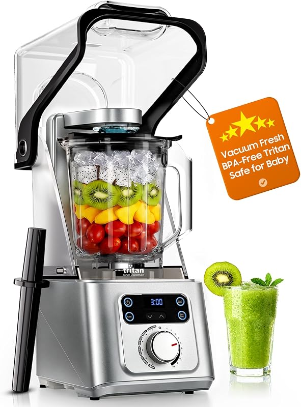 Professional Commercial Vacuum Blender, Freshness Locked In by Vacuum Technology, 2026 Upgraded 45000RPM, 3000W/4HP Max Power, 56oz Eastman Tritan Cup, Milkshake, Smoothie, Nut Milk, Hot Soup