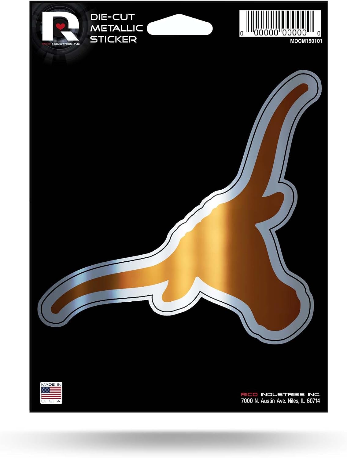 Rico Industries NCAA 5" x 7" Metallic Die-Cut Decal (Auto or Home Décor)