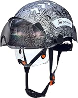 Vista 12 de Casco de seguridad de construcción con visera incorporada Casco duro ABS con visera Ventilación ajustable Casco de trabajo Protección para la cabeza