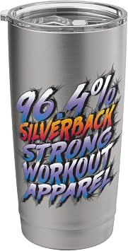 96.4% Silverback Gorilla, gym apparel, body building, Power Stainless Steel Insulated Tumbler