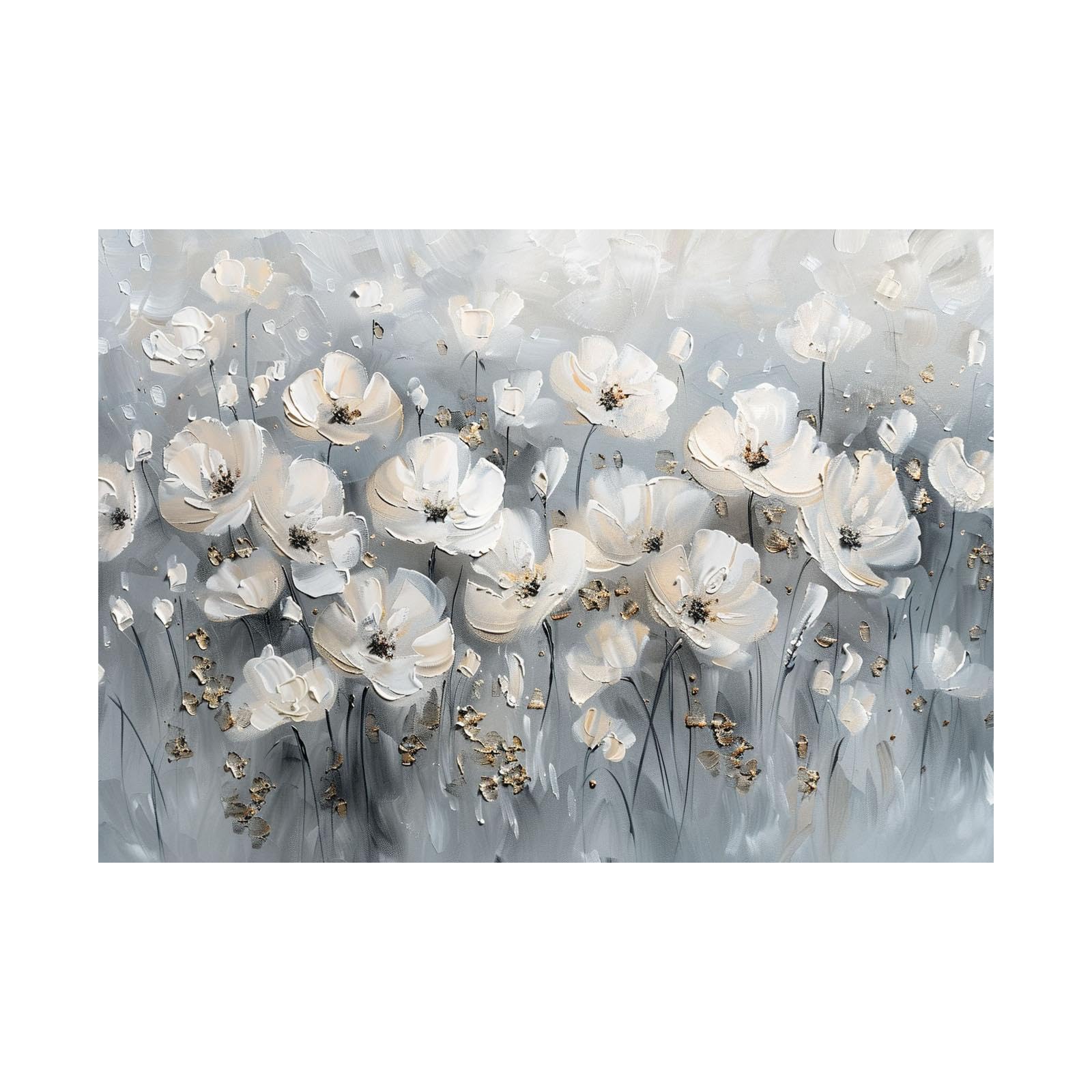 Pintura de flores abstractas GFDJKHT para decoración elegante de paredes de oficina y dormitorio 8