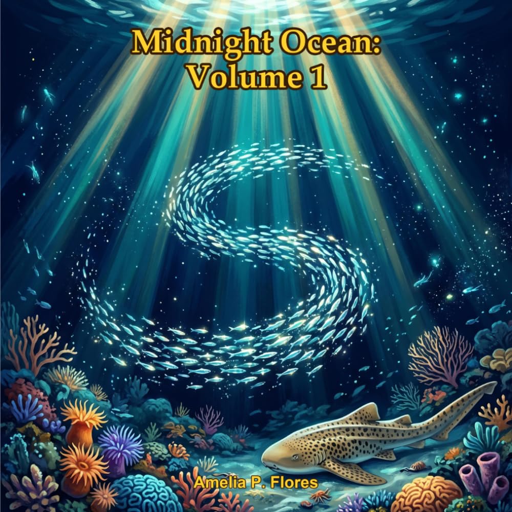 Midnight Ocean: Volume 1: Bold and Easy Deep Sea Coloring Book for Adults - Relaxing Bioluminescent Marine Life Scenes