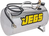 JEGS 5 Gallon Portable Aluminum Air Tank | 125 PSI Horizontal Design w/ Gauge, 36" Hose & Relief Valve