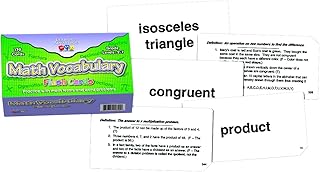 Learning Advantage 8612 Math Vocabulary Flash Cards