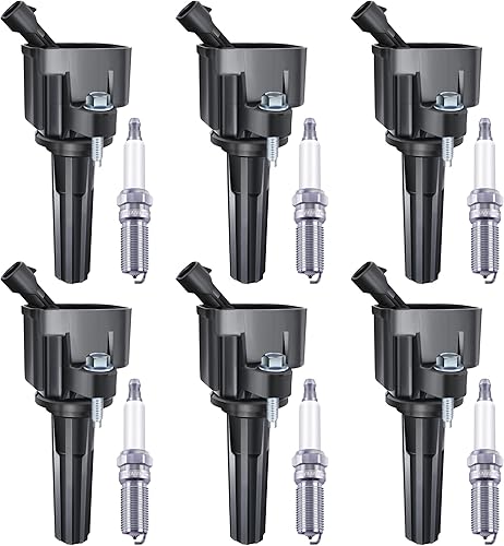 Miniatura 2 de MAS Bobinas de encendido Juego de 6 bujías UF497 y platino compatibles con Buick Rainier Chevrolet Colorado Trailblazer GMC Canyon Envoy 9-7X 2.9L
